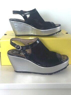 Fly Of London Platform Wedge Sandals - Size 37 (US 7)